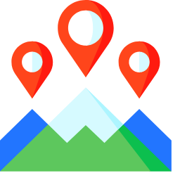 Mountain Location Pins Icon, mountain,pin,location