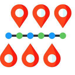 Route Locations Icon, route,pin,location