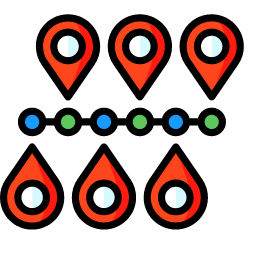 Route Locations Icon, route,locations,pin