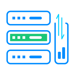 Server Data Transfer & Performance Icon, Server,Data Transfer,Performance