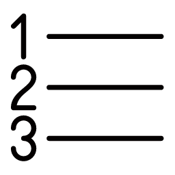 Numbered List Icon, list,numbered