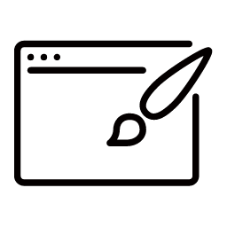 Website Theme Icon, website theme,browser,paintbrush