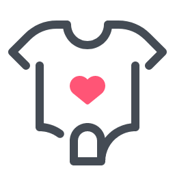 Baby Heart Shirt Icon, baby shirt,clothing