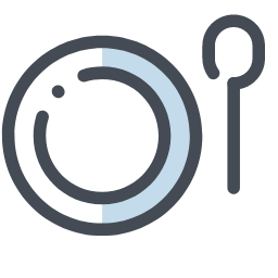 Baby Plate and Spoon Icon, baby plate,meals