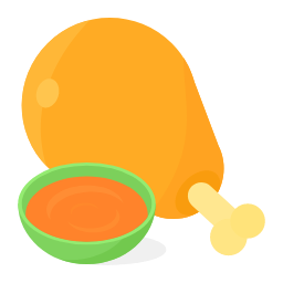 Chicken Leg Icon, chicken leg,food