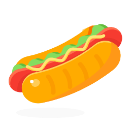 Hot Dog Icon, hot dog,food