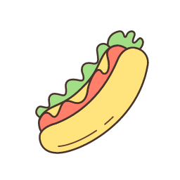 Hot Dog Icon, hot dog,food