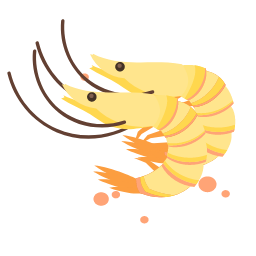 Shrimp and Fish Icon, shrimp,fish