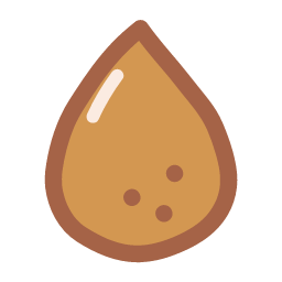 Apricot Kernel Icon, apricot kernel,nut