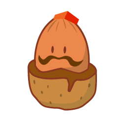 Cartoon Almond Icon, almond,nut,cartoon