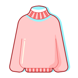 Pink Sweater with Blue Collar Icon, sweater,pink sweater,spring sweater