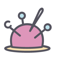 Needle and Thread Icon, needle,thread,stitching