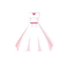 Pink Wedding Dress Icon, wedding dress,clothing