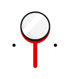 Red and Black Rattle Icon, rattle,toy