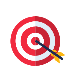 Red Target with Arrow Icon, target,aim