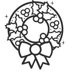 Christmas Wreath Icon, Christmas,wreath,festive