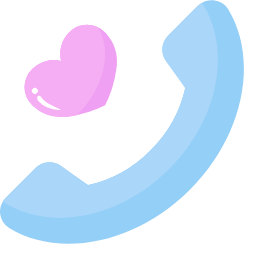 Calling with Hearts Icon, calling,heart,phone
