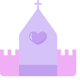 Castle with Heart Icon, castle,heart,romance