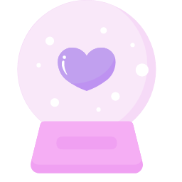 Crystal - Ball with Heart Icon, crystal - ball,heart,magic