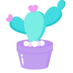 Plant with Hearts Icon, plant,heart,cactus