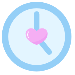 Time with Heart Icon, time,heart,clock