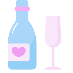 Wine with Heart Icon, wine,heart,drink