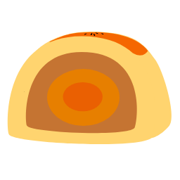 Egg Yolk Puff Icon, egg yolk puff,baked good