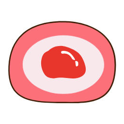 Strawberry Mochi Icon, strawberry mochi,sweet