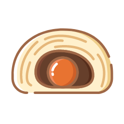 Egg Yolk Pastry Icon, egg yolk pastry,snack