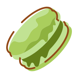 Green Macaron Icon, macaron,dessert