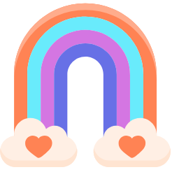 Wedding Rainbow of Love Icon, rainbow,wedding