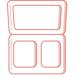 Powder Compact Line Icon, powder compact,makeup