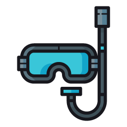 Diving Mask and Snorkel Icon, diving,snorkel,mask