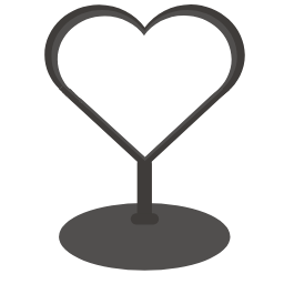Heart - Shaped Stand Icon, heart,stand