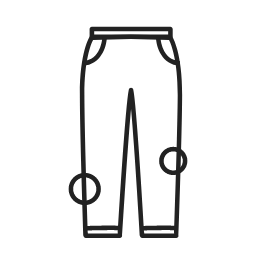 Pants with Details Icon, pants,detailed,bottom