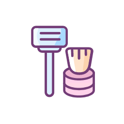Brush and Powder Icon, brush,powder