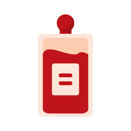 Cosmetic Bottle with Label Icon, cosmetic bottle,label