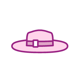 Accessory (Hat) Icon, hat,girly accessory,pink hat