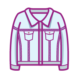 Denim Jacket Icon, denim jacket,girly jacket,pink jacket