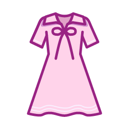 Dress with Bow Icon, dress,bow dress,girly dress