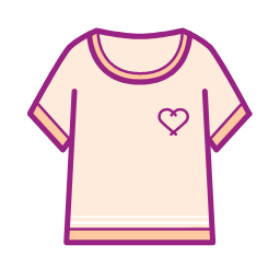 Heart - Printed T - Shirt Icon, T - shirt,heart T - shirt,girly T - shirt