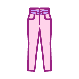 High - Waisted Pants Icon, high - waisted pants,girly pants,pink pants
