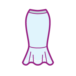 Mermaid Skirt Icon, mermaid skirt,girly skirt,pink skirt