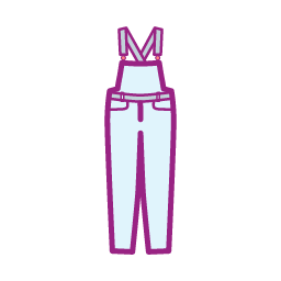 Overalls Icon, overalls,girly overalls,pink overalls