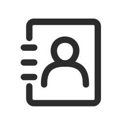 Address Book (Outline) Icon, address,book,person,outline