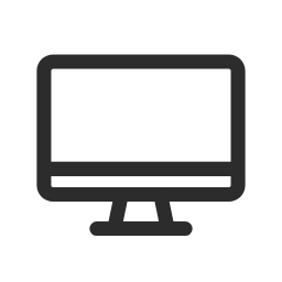 Computer (Outline) Icon, computer,monitor,outline