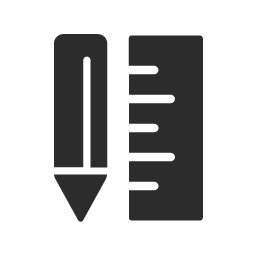Pen and Ruler Icon, pen,ruler,design