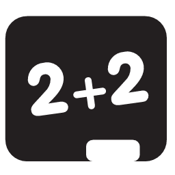 Chalkboard Math Icon, chalkboard,math,learning