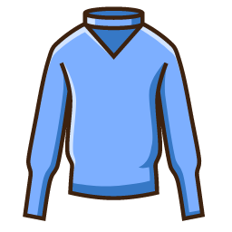 Light Blue Sweater Icon, sweater,knitwear