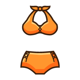 Orange Bikini Icon, bikini,swimwear